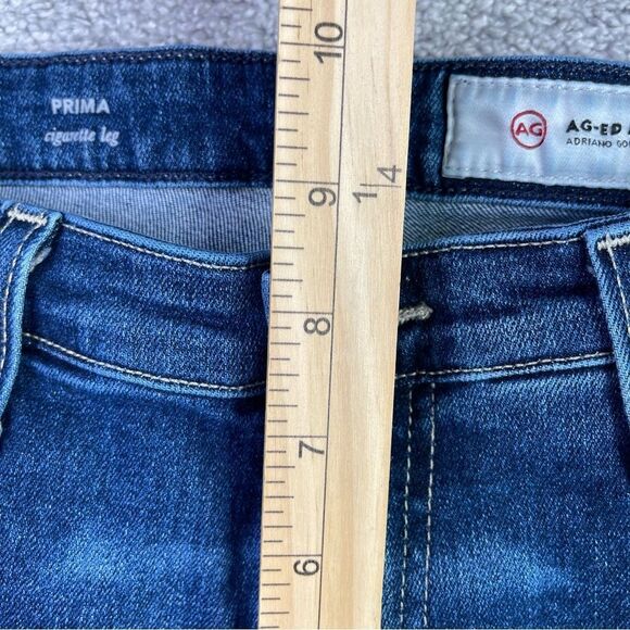 Ag Adriano Goldschmied Prima Jeans Women's 30 Blue Slim Straight Low Rise Dark - Picture 10 of 13